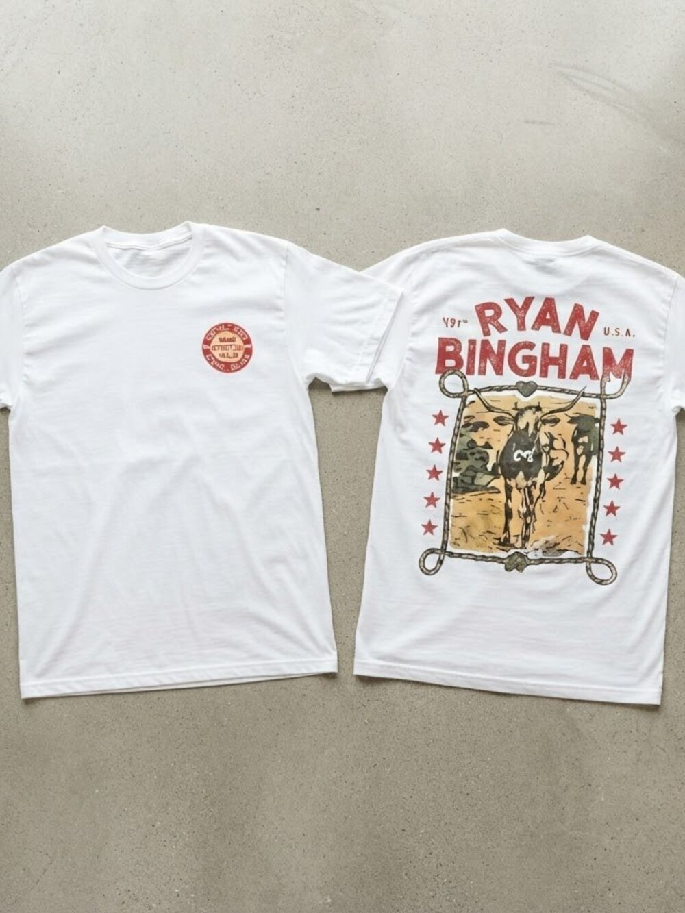 Ryan Bingham The Texas Gentlemen Tour White T-Shirt S-4XL